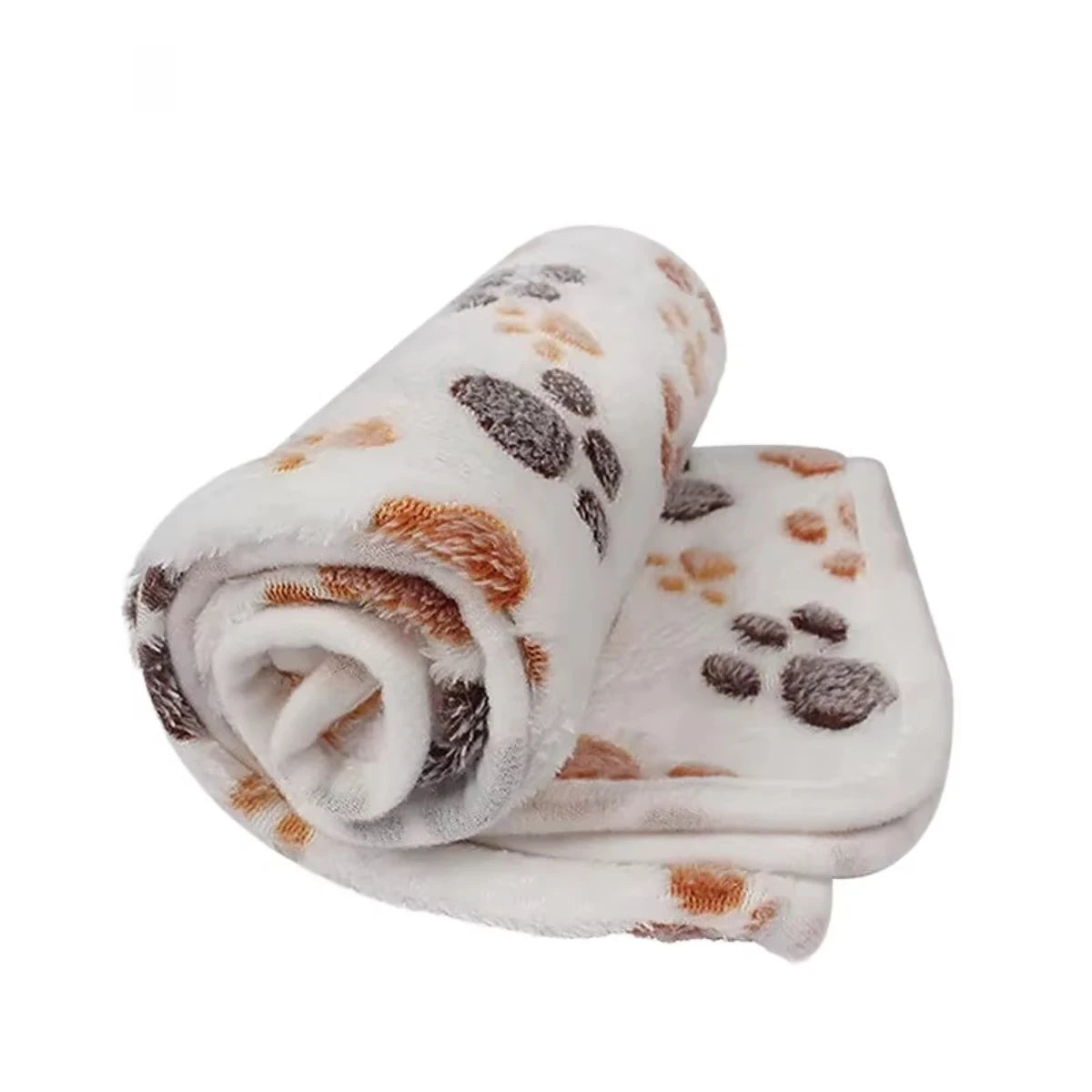 Multicolor Soft Fluffy Pet Blanket with Cute Dog Paw Print High Quality Warm Comfortable Mat for Cats And Dogs