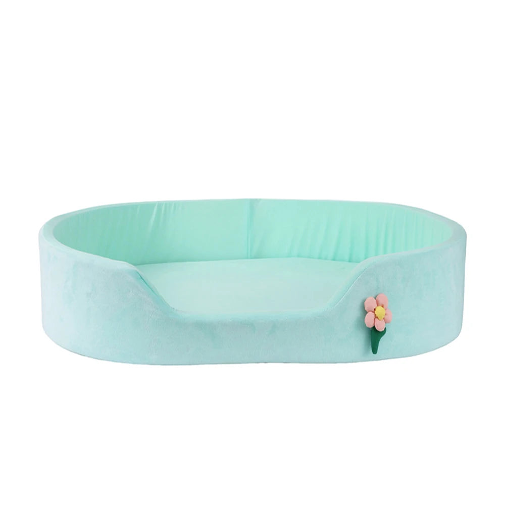 Round Medium Dog Basket Soft Detachable Winter Warm Small Dog Bed Elastic Dog Cushion House Cat Bed Kennel Accessories