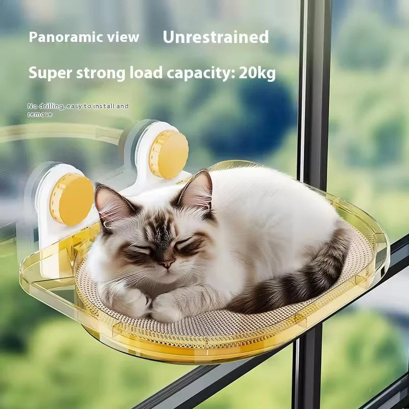 Winter Cat Window Perch Hammock With Suction Cups Cozy Sunny Bed For Kitten Balcony Hanging Nest Durable Pet Seat Cat Accessorie