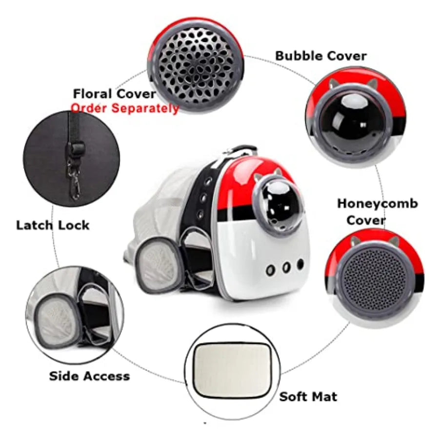 Back Expandable Cat Carrier Backpack Backpack for Cats Kitten Small Puppy Airline Approved Cat Bubble Backpack Space Capsule As