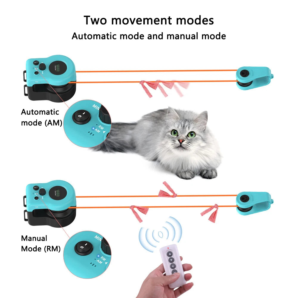 Electric Pet Toys Interactive Cat Toy for Indoor Cats for Bored Kitten Puppy Play Chase Run Exercise Hunting Mental Stimulation
