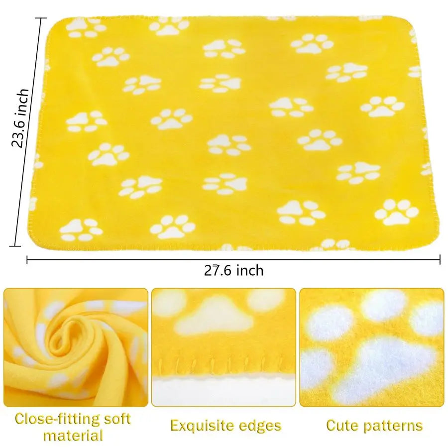 20 Styles Dog Cat Fleece Blankets Puppy Blanket, 23.6 X 27.6 Inch Small Soft Fleece Fabric Dog Cat Blankets Pet Blanket with Paw