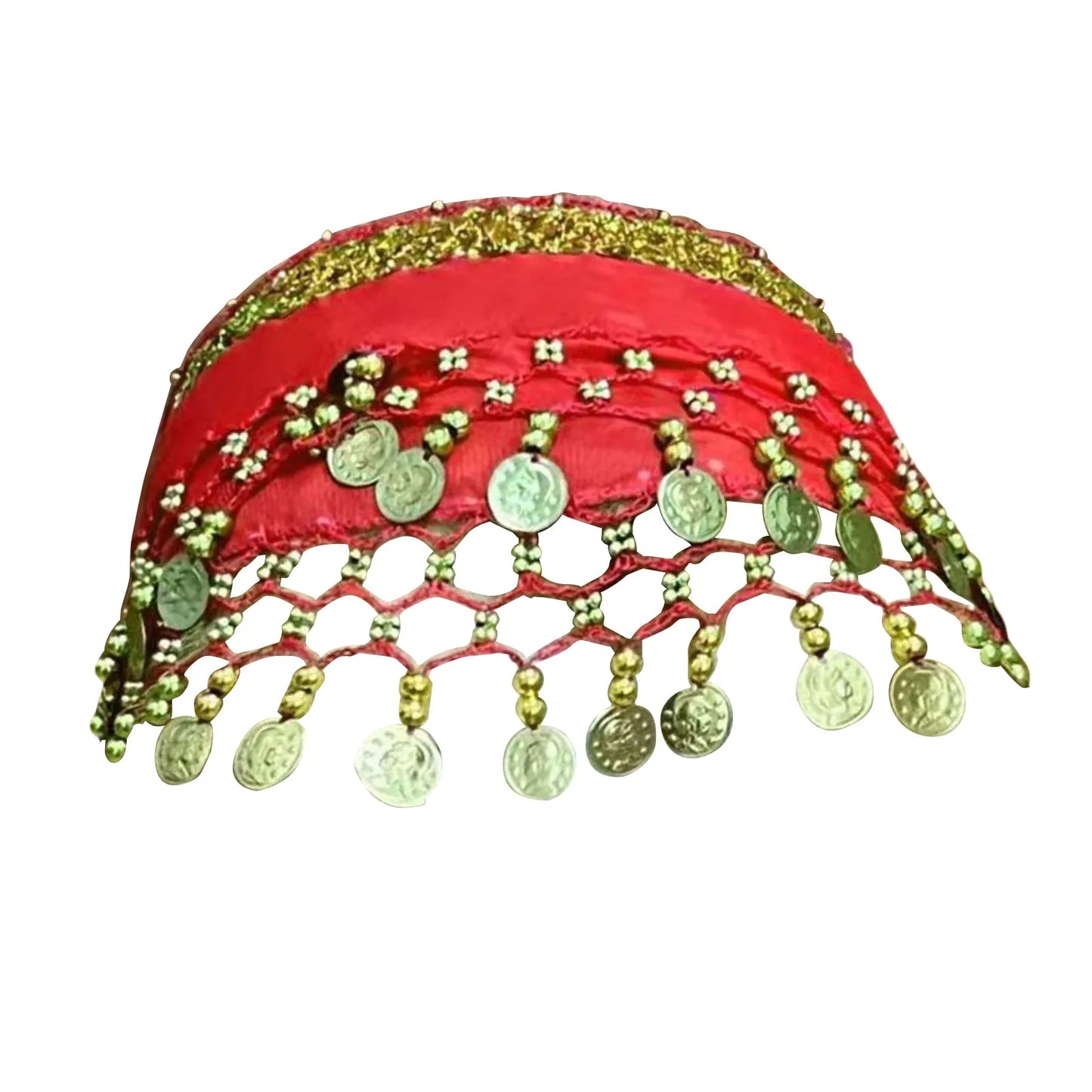 Dog Belly Dancer Skirt Pet Costumes with Sequins & Coins Adjustable Puppy Dancing Dress Multi-Purpose Decorative Dance Hip Towel