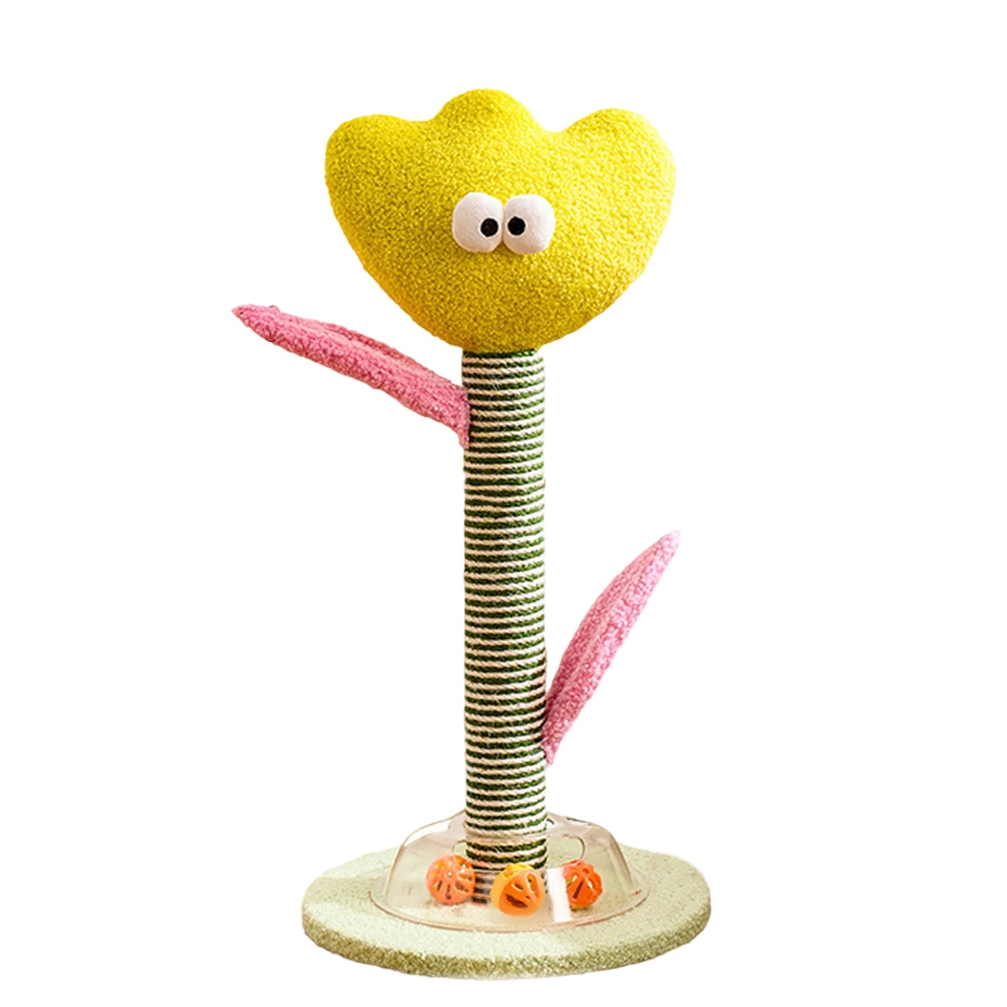 Cat Scratch Post with Interactive Hanging Ball Natural Sisal Rope Cat Scratching Posts for Indoor Protect Furniture