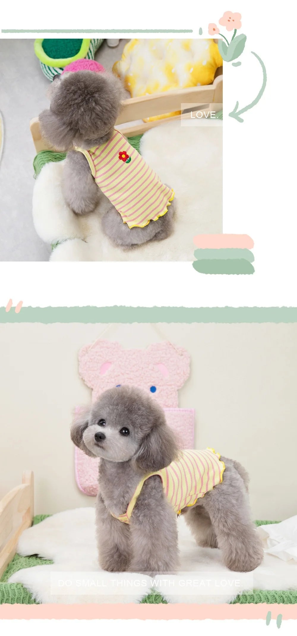 Small Dog Dresses Princess Clothes for Puppy Vest Floral Costume for Medium Pet Pomeranian Chihuahua Ropa Perro Skirt