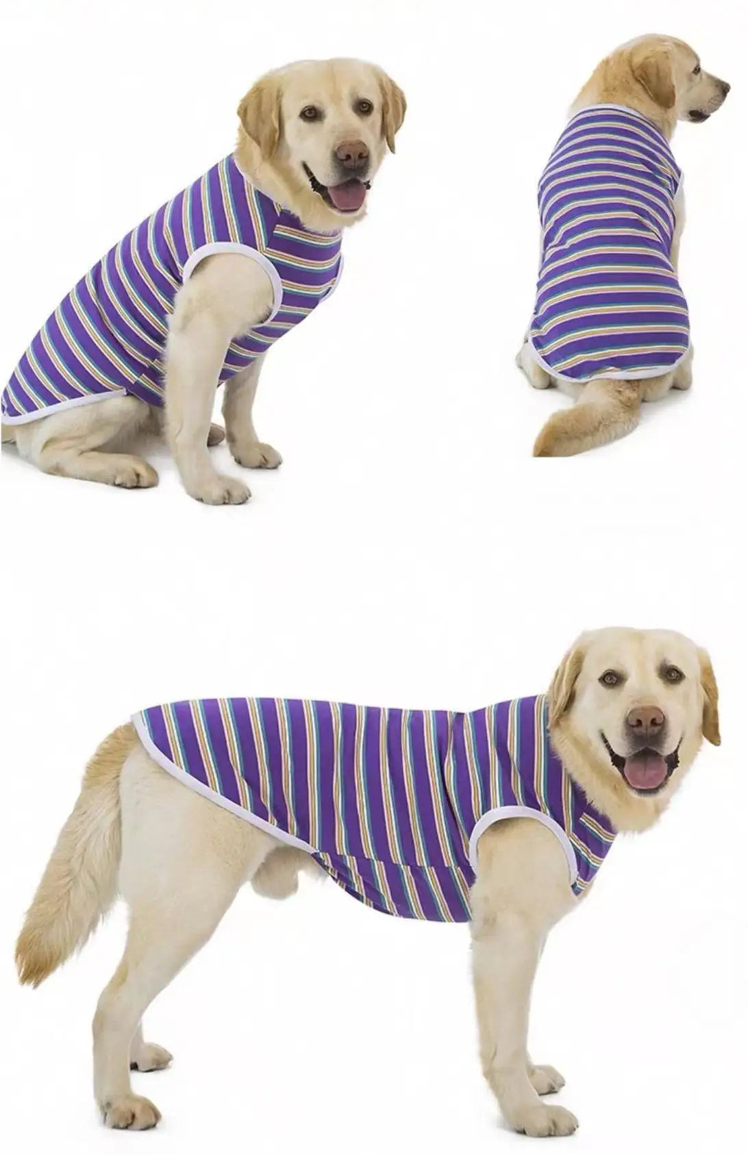Summer sleeveless vest for medium and large dogs, summer pet pajamas and home clothes, which can be applied to various medium an
