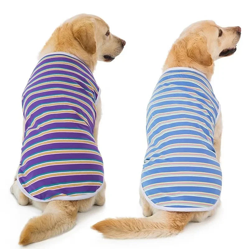 Summer sleeveless vest for medium and large dogs, summer pet pajamas and home clothes, which can be applied to various medium an