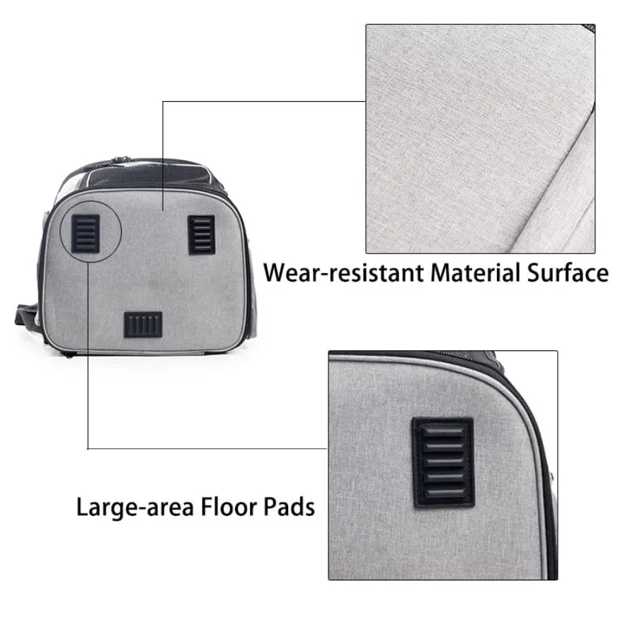 Expandable Cat Carrier Backpack Large Soft Airline Approved Collapsible Pet Bag for Small Dogs Puppies Medium Cats Breathable P