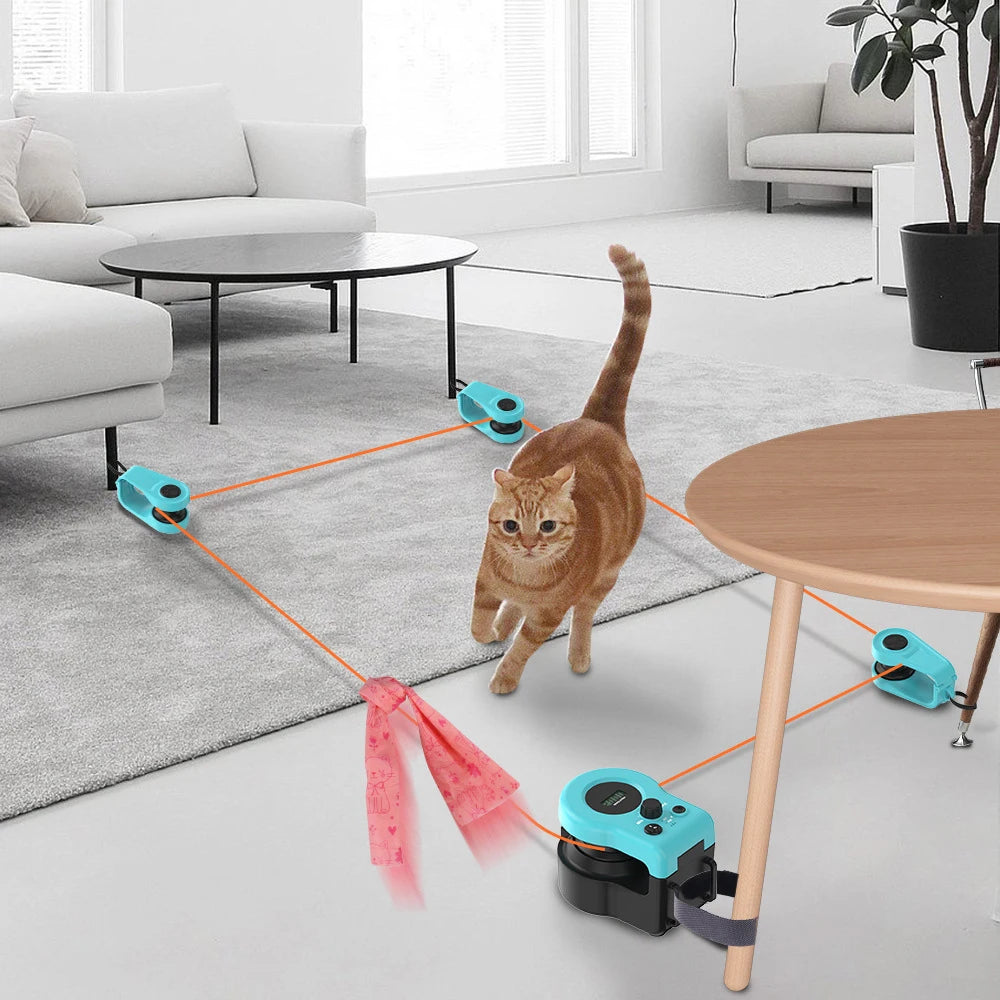 Electric Pet Toys Interactive Cat Toy for Indoor Cats for Bored Kitten Puppy Play Chase Run Exercise Hunting Mental Stimulation