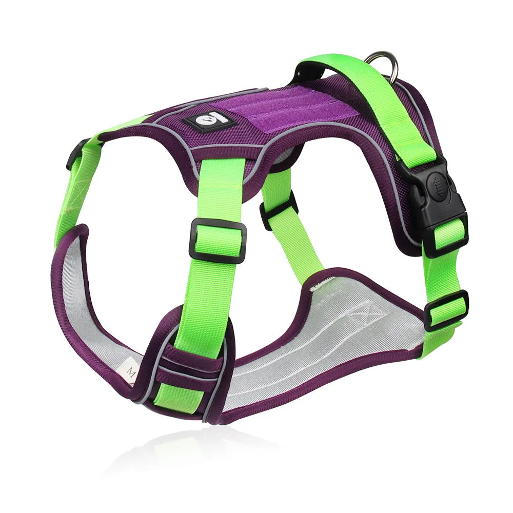 Large Dog Harness Collars Anti-Pull Harness Dog Walking Leash Pet Leash Anti-Escape Durable Material Easy To Put on Take Off