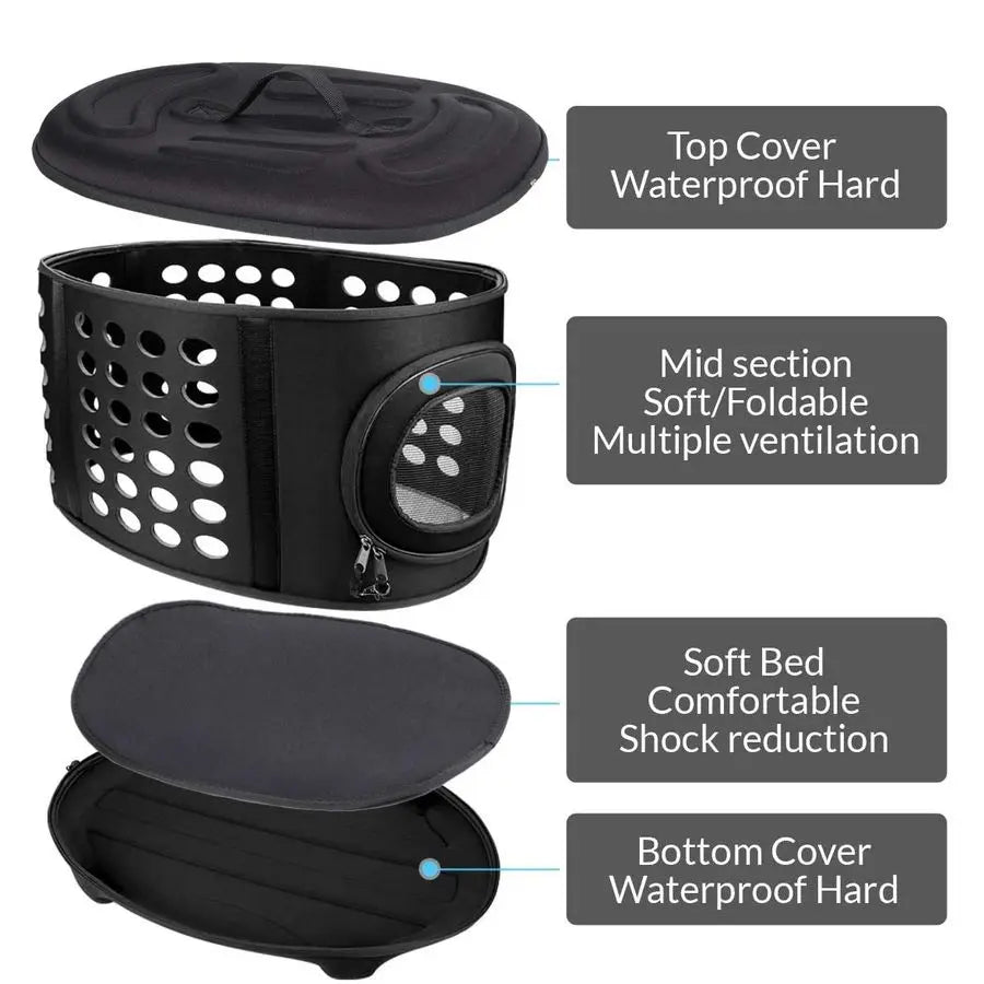 Cat Carrier Hard, Travel Pet Carriers Bag for Small Dogs for Car Travel with Ventilation Guinea Pig 2 Small Cats Carrier Cage Do