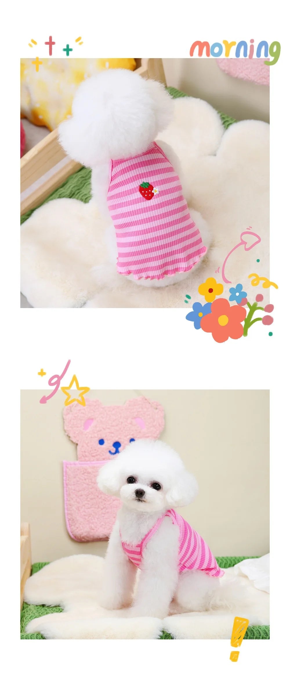 Small Dog Dresses Princess Clothes for Puppy Vest Floral Costume for Medium Pet Pomeranian Chihuahua Ropa Perro Skirt
