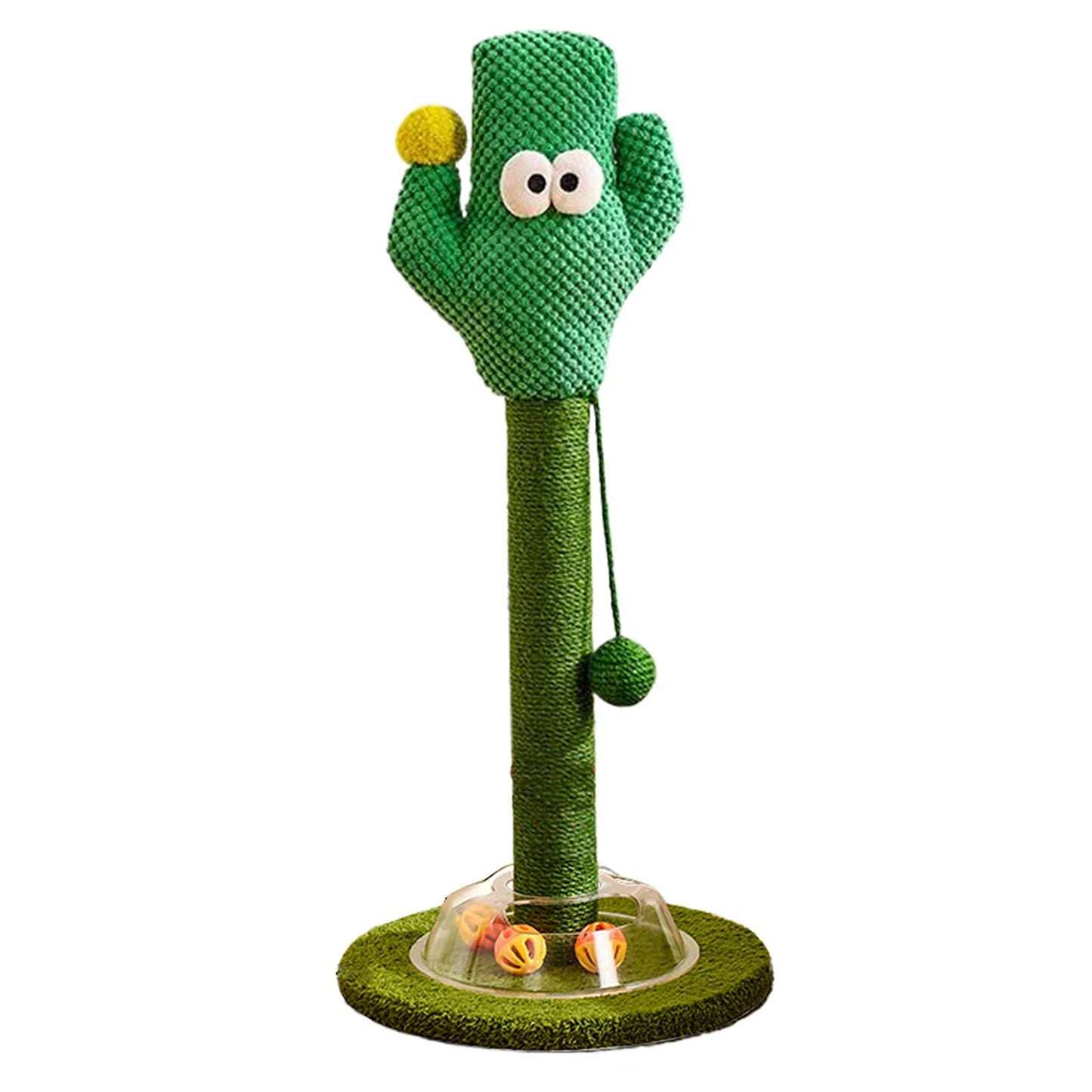 Cat Scratch Post with Interactive Hanging Ball Natural Sisal Rope Cat Scratching Posts for Indoor Protect Furniture