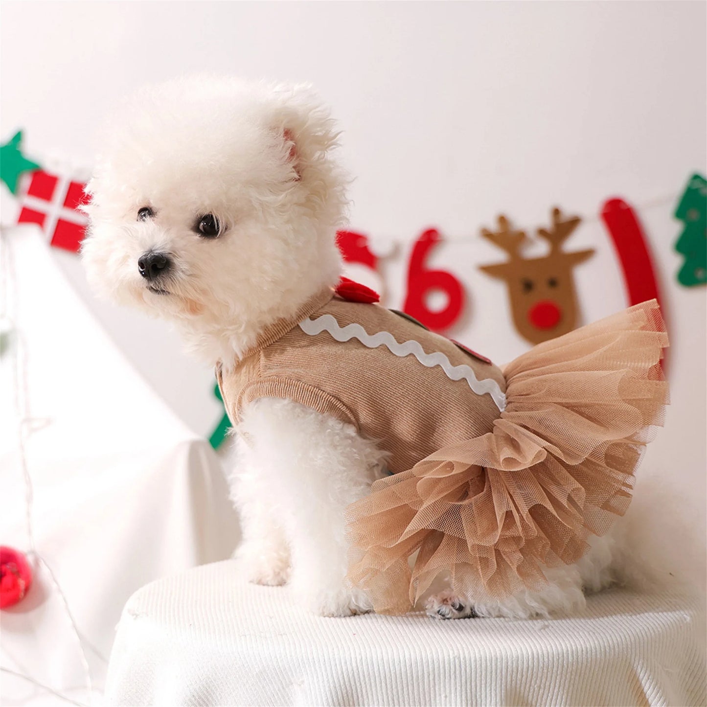 Christmas Reindeer Dog Costume Winter Warm Pet Elk Antler Hoodie Coat for Small Medium Large Dogs Cats Holiday Clothes