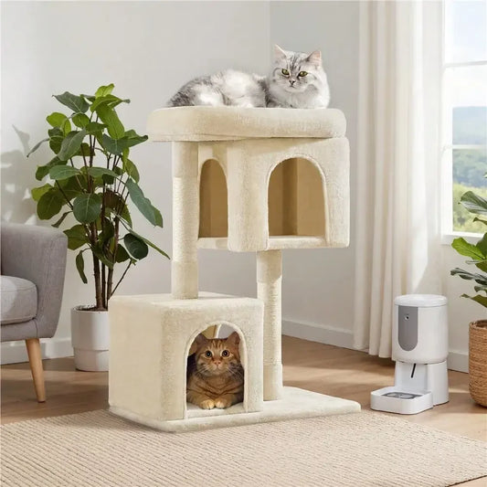 1PC Modern Cat Tree Cat Tower Cat House With Scratching Posts For Small Medium Cats
