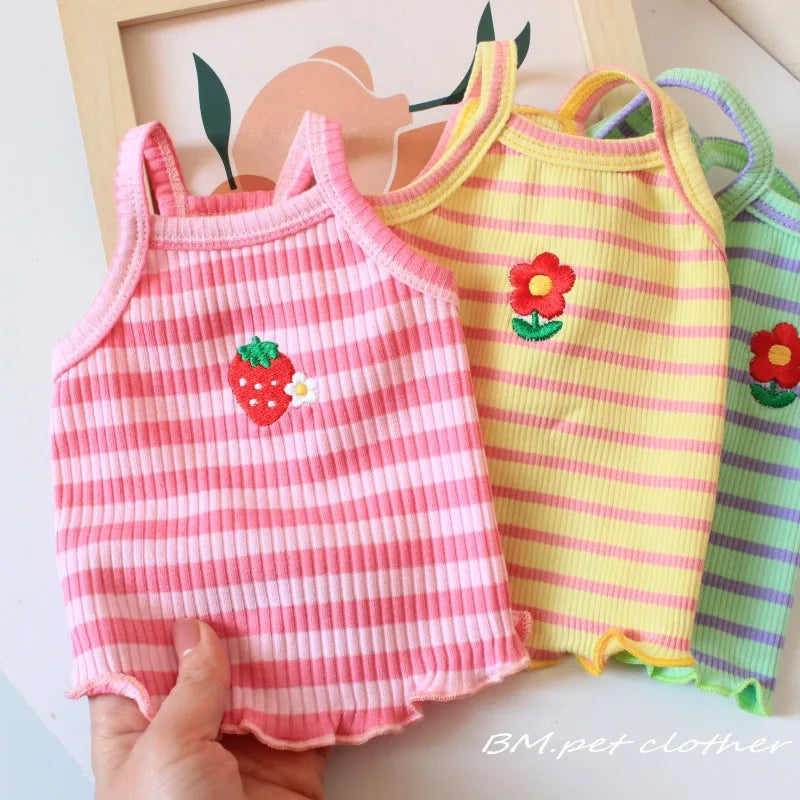 Small Dog Dresses Princess Clothes for Puppy Vest Floral Costume for Medium Pet Pomeranian Chihuahua Ropa Perro Skirt