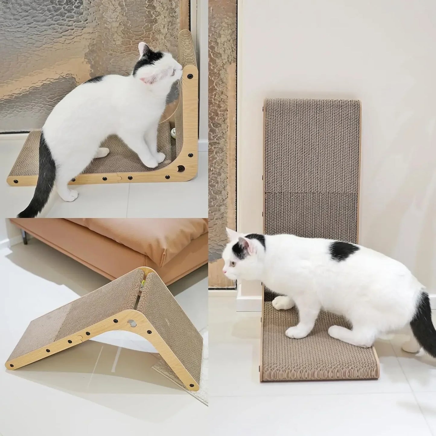 2pcs/6pcs L Shape Cat Scratching Post, 23.6 Inch Indoor Cat Scratching Post, Protective Furniture Cardboard Cat Scratching Post
