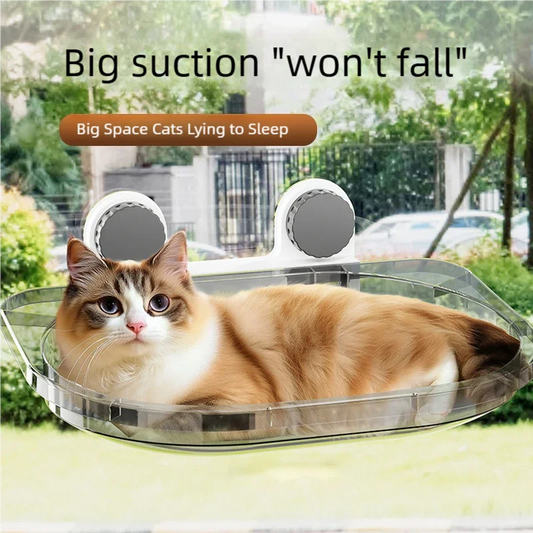 Ultra Strong Load - Bearing Cat Window Hammock Bed Cozy Perch for Feline Naptime Securely Easy Mounted High Capacit Suction Cups