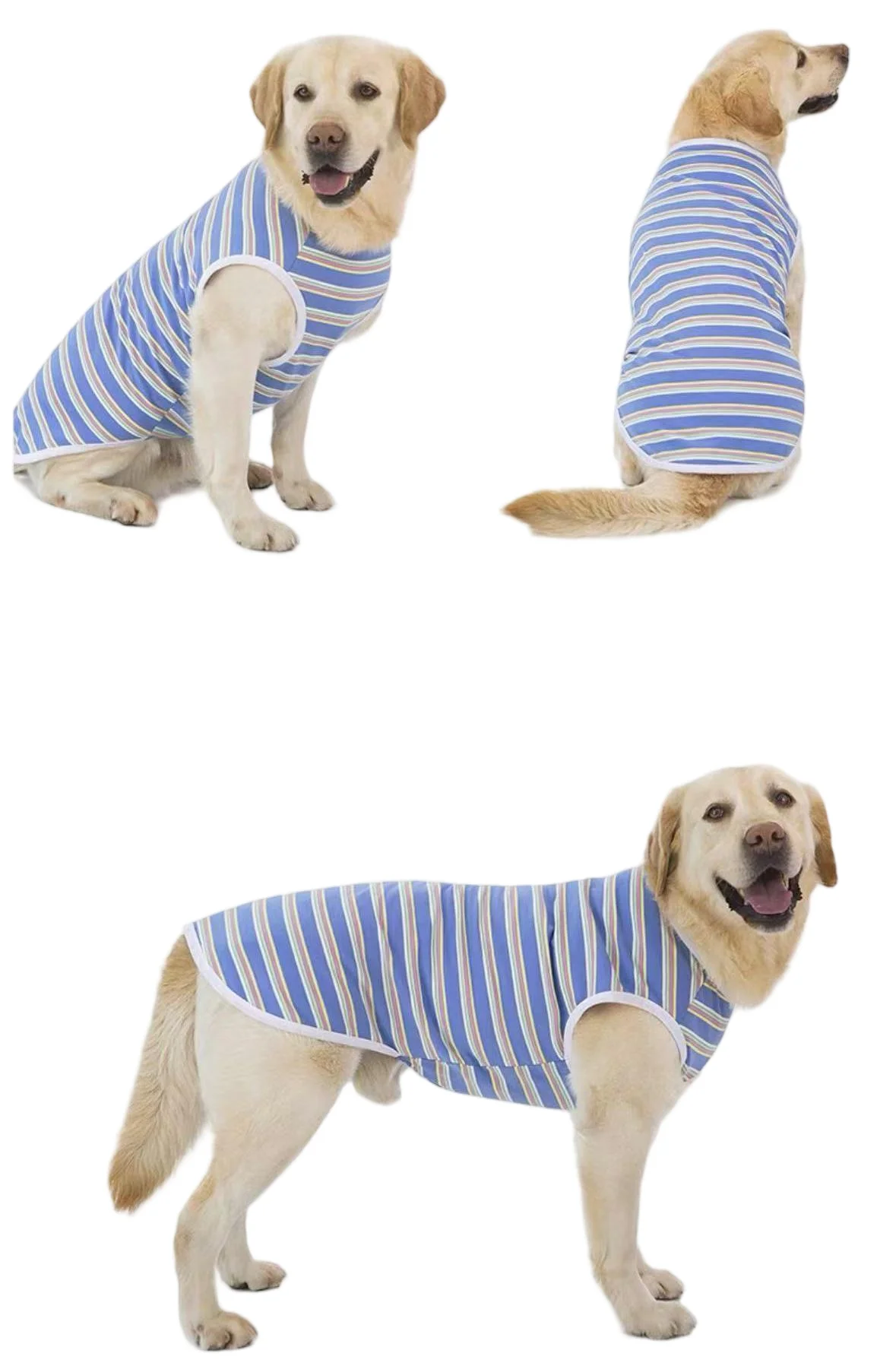 Summer sleeveless vest for medium and large dogs, summer pet pajamas and home clothes, which can be applied to various medium an