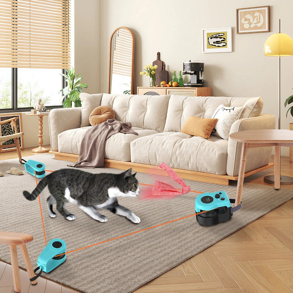 Electric Pet Toys Interactive Cat Toy for Indoor Cats for Bored Kitten Puppy Play Chase Run Exercise Hunting Mental Stimulation