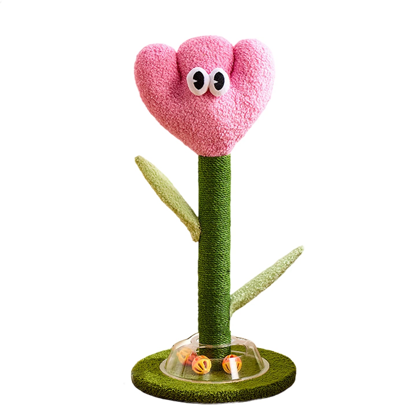 Cat Scratch Post with Interactive Hanging Ball Natural Sisal Rope Cat Scratching Posts for Indoor Protect Furniture