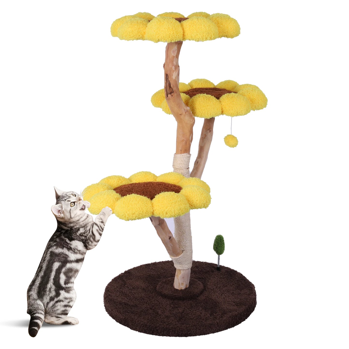 Flower Shaped Cat Special Shelf with Scratching Post Indoor Cat Playground Anti-Slip for Pet Playground Small Nest