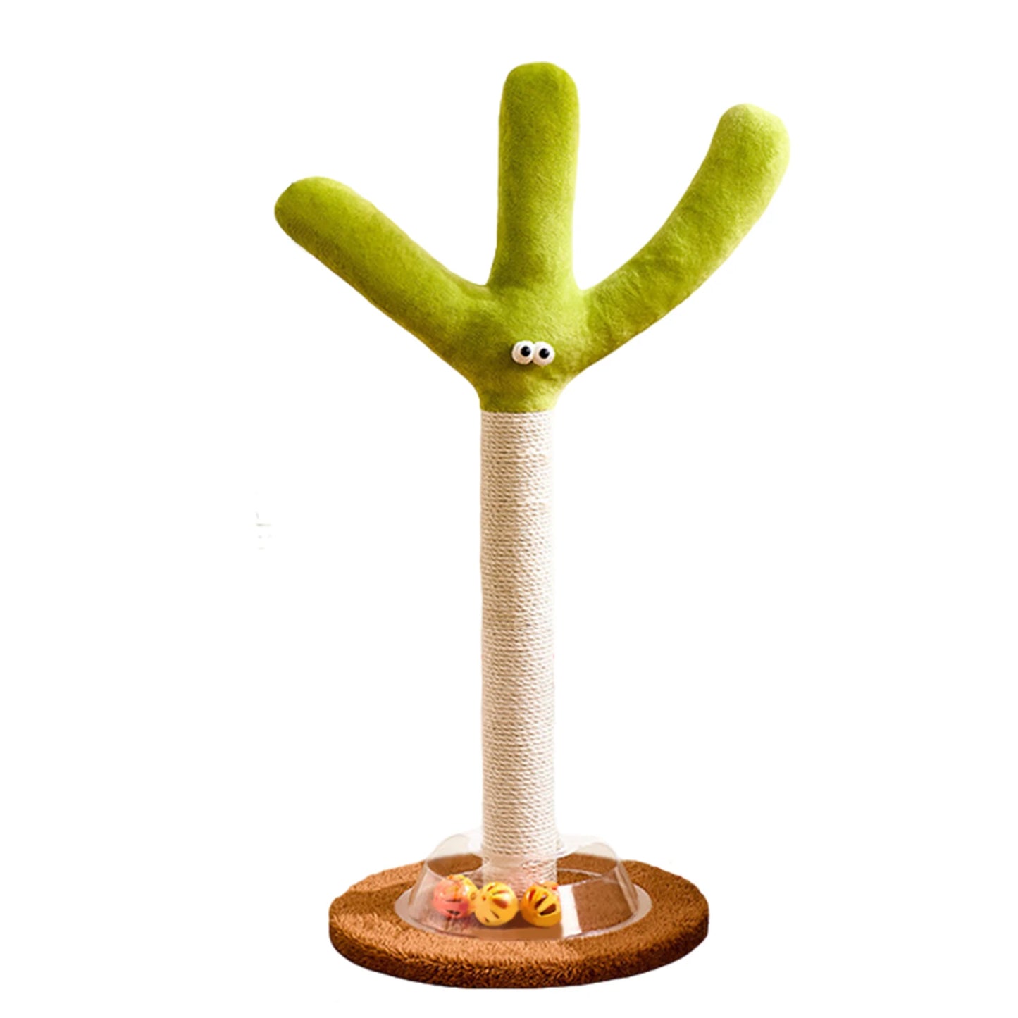 Cat Scratch Post with Interactive Hanging Ball Natural Sisal Rope Cat Scratching Posts for Indoor Protect Furniture