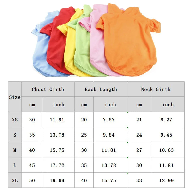 Spring Dog Shirts 6 Candy Colors Vest Pet Polo Collar Breathable Solid Shirts Chihuahua Yorkshire for Dog and Cat Casual Shirts