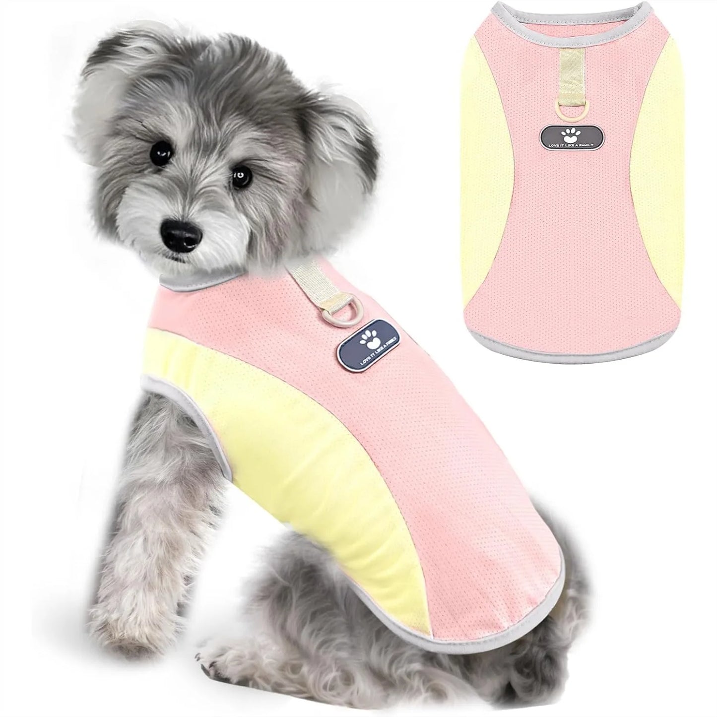 Dog Cooling Vest with D-Ring, Sun Protection Shirt for Small Dogs, Lightweight Breathable Summer Clothes