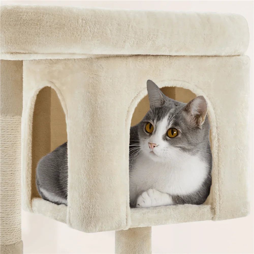 1PC Modern Cat Tree Cat Tower Cat House With Scratching Posts For Small Medium Cats