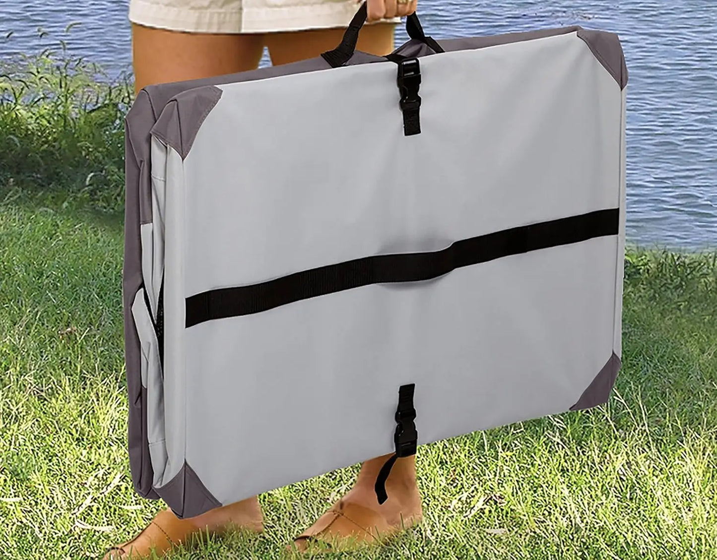 42-inch Portable Dog Tent Crate, Soft-Sided with Folding Frame, Mesh Windows, Water-Resistant for Travel Comfort