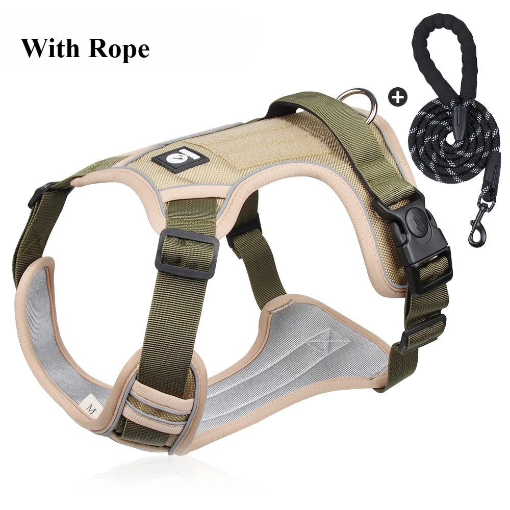 Large Dog Harness Collars Anti-Pull Harness Dog Walking Leash Pet Leash Anti-Escape Durable Material Easy To Put on Take Off