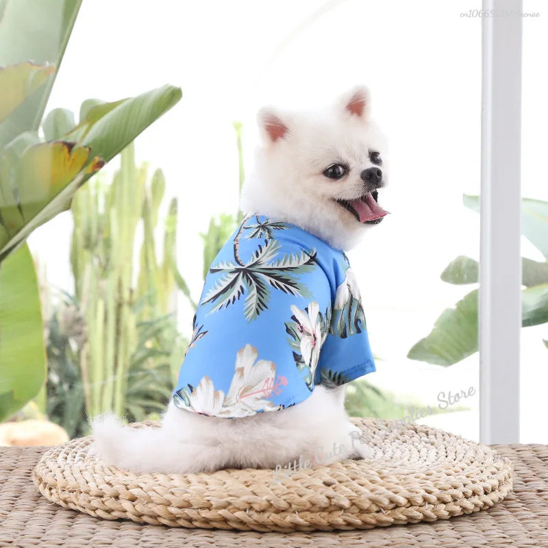 Hawaiian Pineapple Pet Shirt - Spring/Summer Thin Breathable Vest for Dogs & Cats