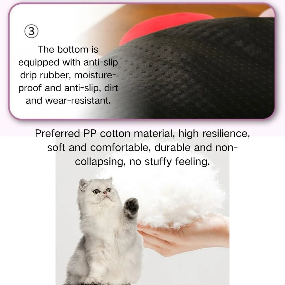 Large Dog Anxiety-Relief Octopus-Shaped Purple Boho Style Round Pet Bed - Medium Size