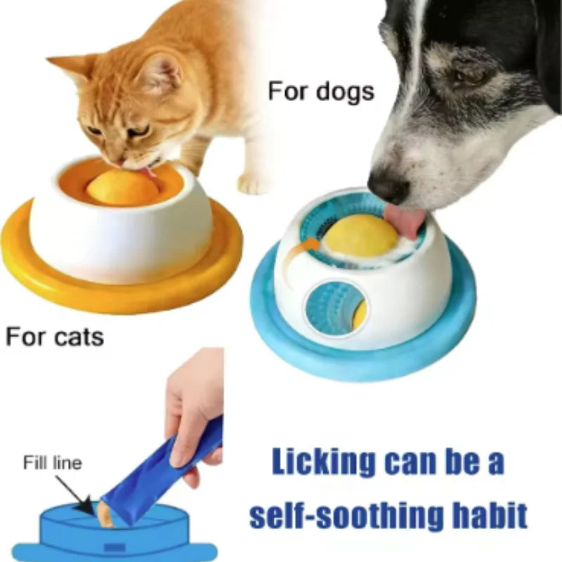 Interactive Dog Toys Slow Feeder Food Dispenser Lick Toys for Puppy Training And Cat Feeding Crate Accessory Enrichment Chew Toy