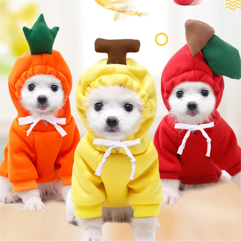 Pet Dog Clothes for Dogs Hoodies Funny Fruit Dog Coat Puppy Pet Clothing for Dogs Costume Chihuahua Yorkshire Ropa Perro