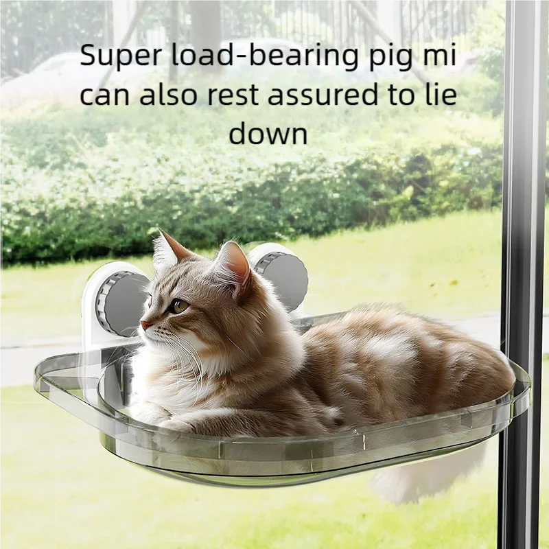Ultra Strong Load - Bearing Cat Window Hammock Bed Cozy Perch for Feline Naptime Securely Easy Mounted High Capacit Suction Cups