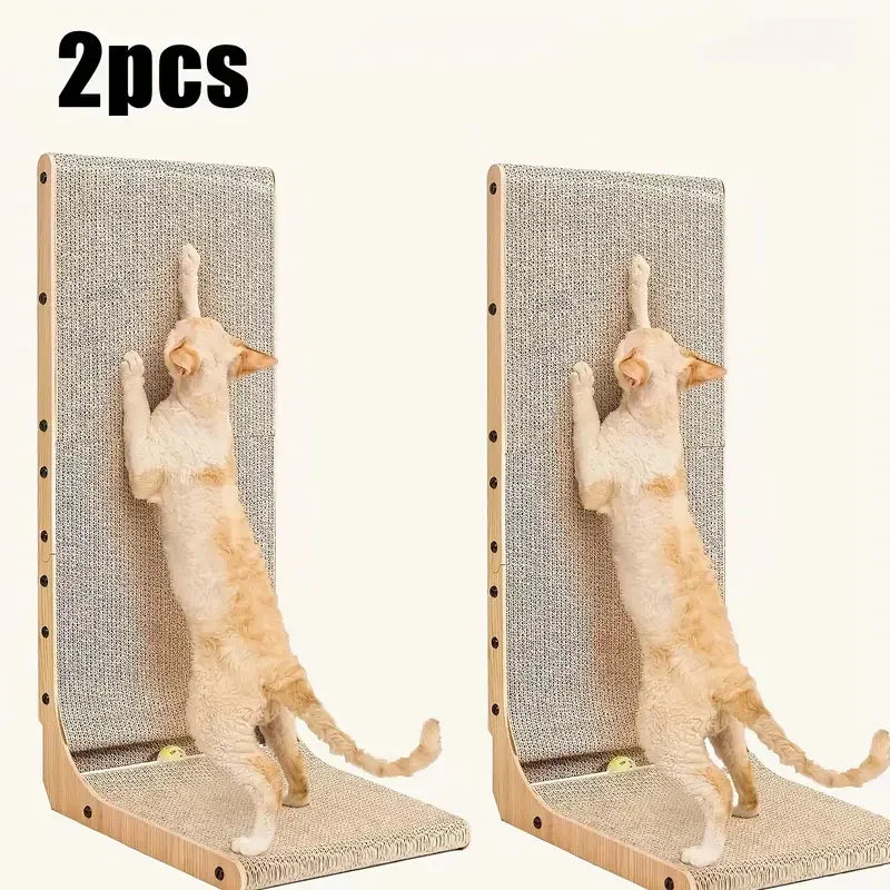 2pcs/6pcs L Shape Cat Scratching Post, 23.6 Inch Indoor Cat Scratching Post, Protective Furniture Cardboard Cat Scratching Post