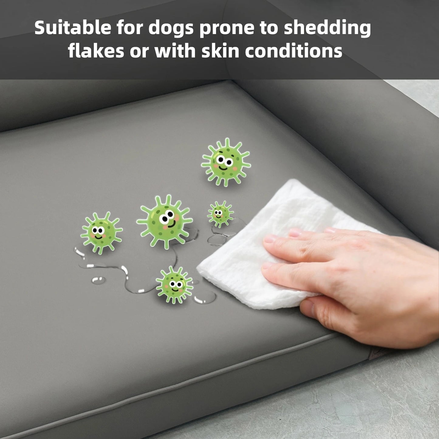 Extra Large Orthopedic Dog Bed Bolster Microfiber Leather Pet Dog Sofa Waterproof Couch Calming Bed with Removable Cover