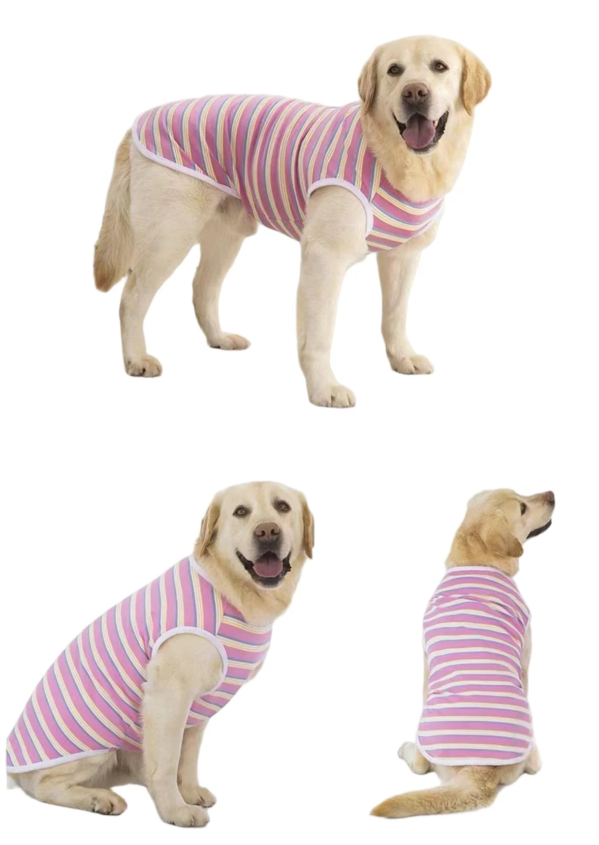Summer sleeveless vest for medium and large dogs, summer pet pajamas and home clothes, which can be applied to various medium an