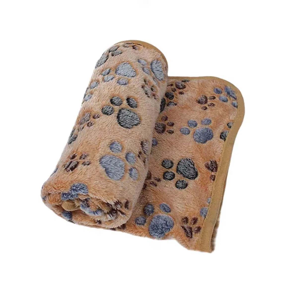 Multicolor Soft Fluffy Pet Blanket with Cute Dog Paw Print High Quality Warm Comfortable Mat for Cats And Dogs